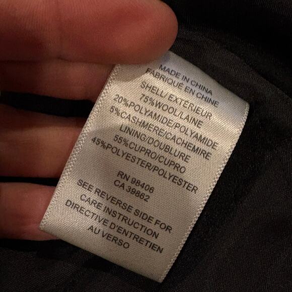 Theory Belvin Coat Mens Size Medium Black Wool Cashmere Blend Preppy Career - Picture 9 of 15